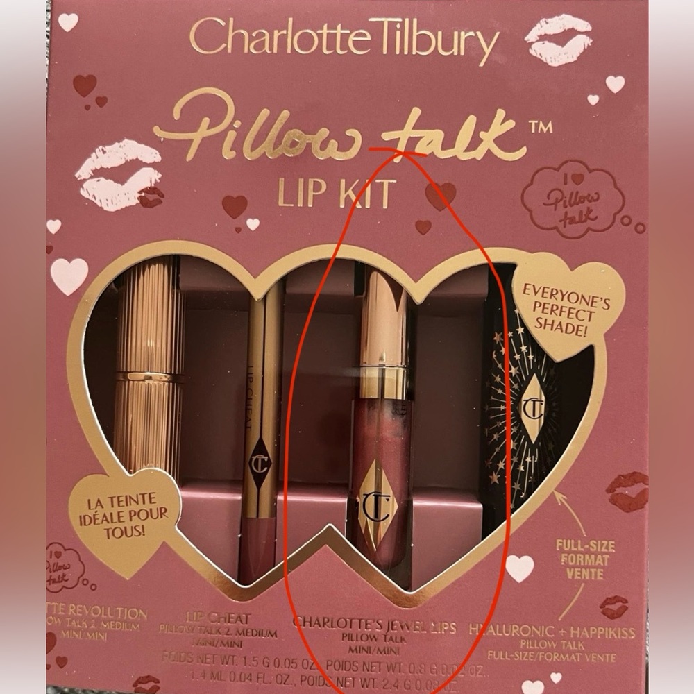 Charlotte Tilbury Jewel Lips, Pillow Talk  Lip Gloss, mini! Brand New! - Picture 3 of 4